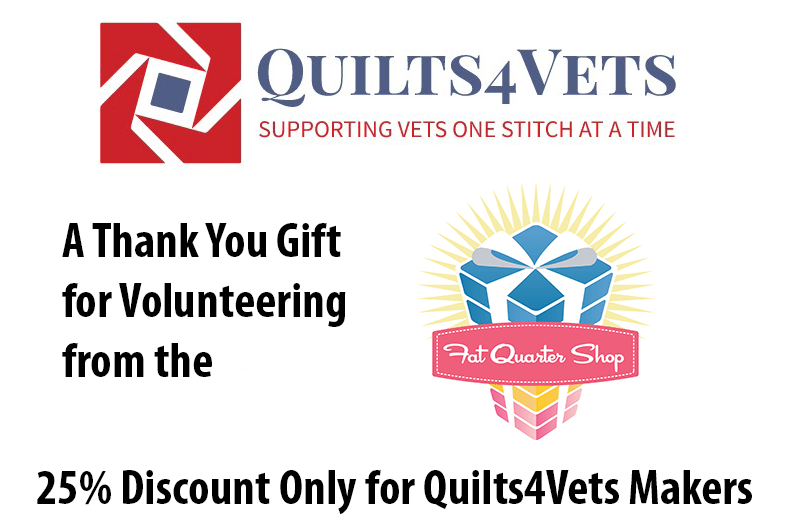 Fat Quarter Shop 25% Discount for Q4V Volunteer Makers | Register&nbsp;Now!